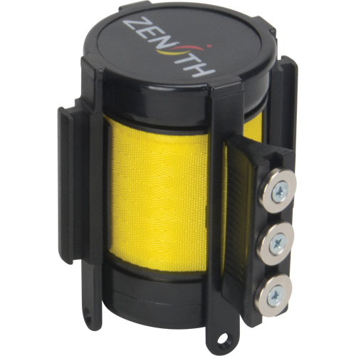 Cassette de ruban magn&eacute;tique pour barri&egrave;re de contr&ocirc;le des foules personnalis&eacute;e, 12', Ruban Jaune Distribution Élite MP