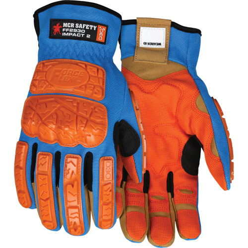 Gants antichocs Forceflex, Moyen, Paume en Synth&eacute;tique, Poignet &agrave; enfiler Distribution Élite MP