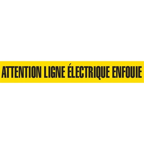 Barricade Tape, French, 3" W x 1000' L, 2 mils, Black on Yellow Distribution Élite MP