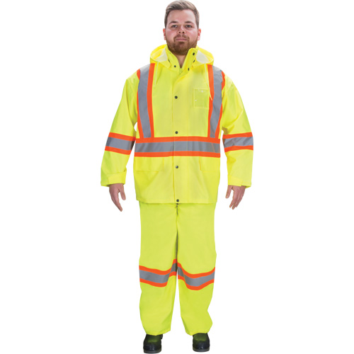 RZ1000 Rain Suit, Polyester, 3X-Large, High Visibility Lime-Yellow Distribution Élite MP