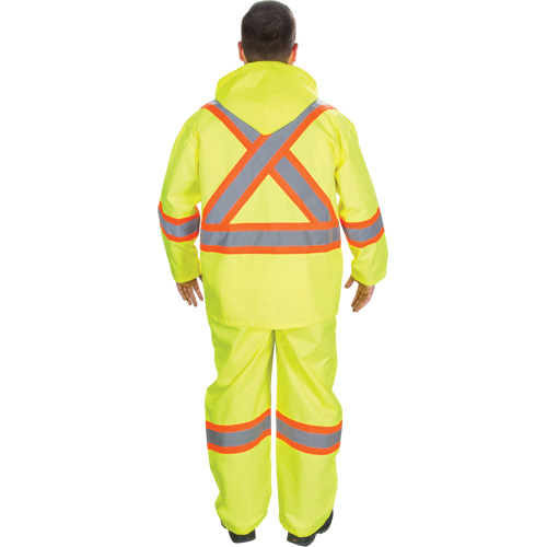 RZ1000 Rain Suit, Polyester, 3X-Large, High Visibility Lime-Yellow Distribution Élite MP