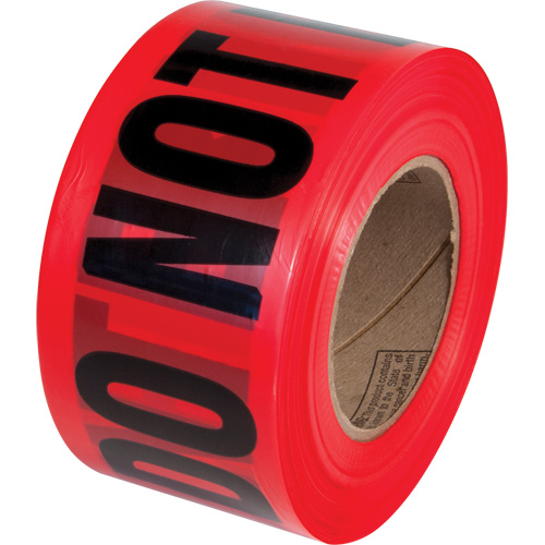 Ruban pour barricades Danger Do Not Enter PrimeGuard, Anglais, 3" la x 1000' lo, Noir/rouge Distribution Élite MP