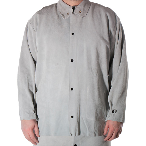 Cowhide Split Leather Welding Jacket, Leather, Small, Grey Distribution Élite MP