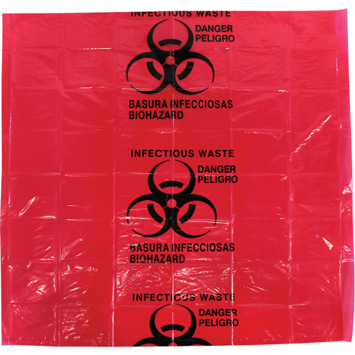 Sacs pour d&eacute;chets dangereux Dynamic, D&eacute;chets infectieux, 24" lo x 24" la, 12 microns Distribution Élite MP