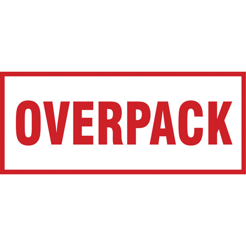 &eacute;tiquette de manutention Overpack, 6" lo x 2-1/2" la, Rouge/blanc Distribution Élite MP
