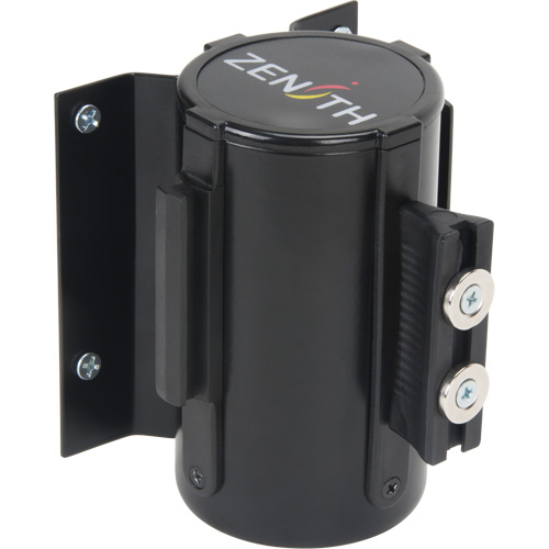 Wall Mount Barrier with Magnetic Tape, Steel, Screw Mount, 7', Black Tape Distribution Élite MP
