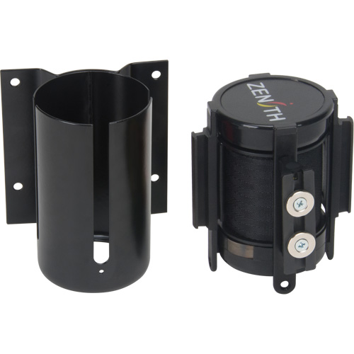 Wall Mount Barrier with Magnetic Tape, Steel, Screw Mount, 7', Black Tape Distribution Élite MP