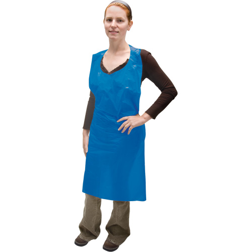 Polyethylene Apron, Polyethylene, Blue, 35" W x 46" L Distribution Élite MP