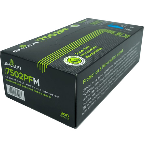 Gants jetables biod&eacute;gradable, T-petit, Nitrile, 2,5 mils, Sans poudre, Bleu Distribution Élite MP