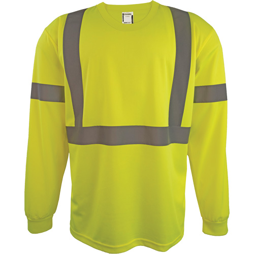 Chemise de s&eacute;curit&eacute; &agrave; manches longues, Polyester, 2T-Grand, Jaune lime haute visibilit&eacute; Distribution Élite MP