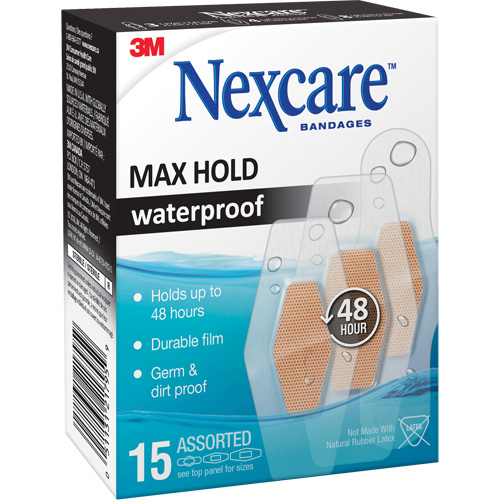 Pansements imperm&eacute;ables &agrave; tenue maximale Nexcare, Assorti, Plastique, St&eacute;rile Distribution Élite MP