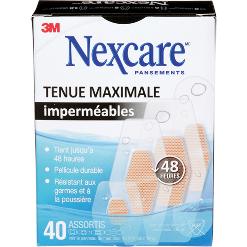 Nexcare Max-Hold Waterproof Bandages, Assorted, Plastic, Sterile Distribution Élite MP
