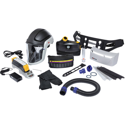Versaflo TR Series Heavy Industry PAPR Kit, Hard Hat & Faceshield, Lithium-Ion Battery Distribution Élite MP