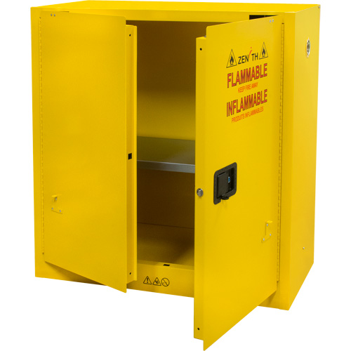 Flammable Storage Cabinet, 30 gal., 2 Door, 43" W x 44" H x 18" D Distribution Élite MP