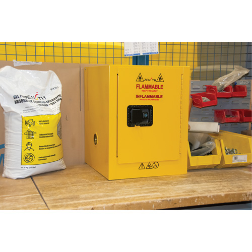 Armoire pour produits inflammables, 4 gal., 1 Porte(s), 17" La x 22" h x 18" p Distribution Élite MP
