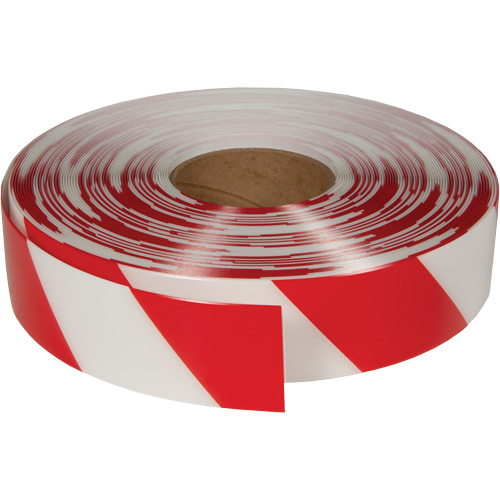 Ruban de marquage tr&egrave;s r&eacute;sistant pour plancher ArmorStripe, 2" x 100', PVC, Rouge et blanc Distribution Élite MP