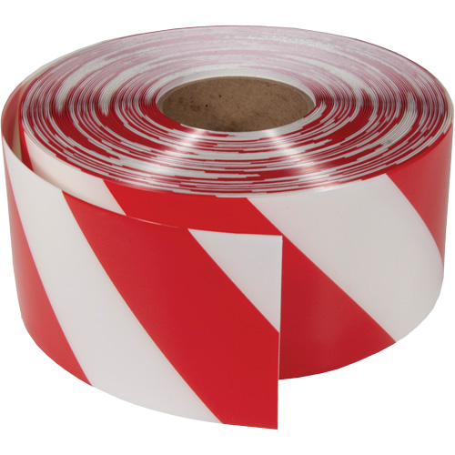 Ruban de marquage tr&egrave;s r&eacute;sistant pour plancher ArmorStripe, 4" x 100', PVC, Rouge et blanc Distribution Élite MP