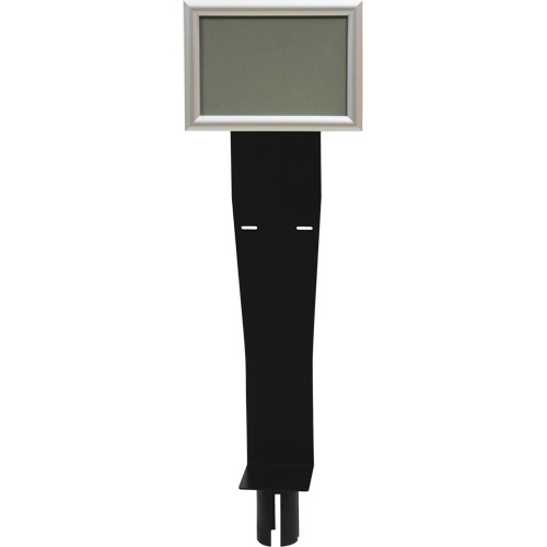 Porte-distributeur/enseigne pour poteaux de barri&egrave;re pour le contr&ocirc;le des foules, Noir Distribution Élite MP