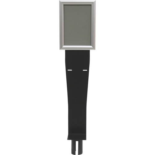 Porte-distributeur/enseigne pour poteaux de barri&egrave;re pour le contr&ocirc;le des foules, Noir Distribution Élite MP