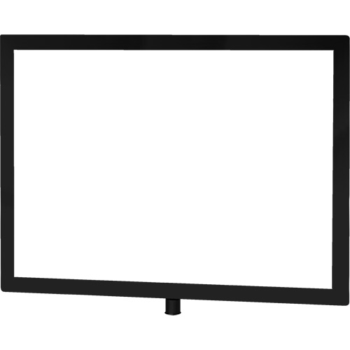 Porte-enseigne horizontal robuste pour montant classique, Noir Distribution Élite MP