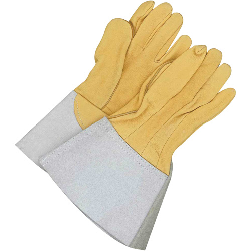 Gants de soudage &agrave; l'arc TIG en cuir de daim retourn&eacute; Gander Brand, Cuir fleur de daim, Taille 8 Distribution Élite MP