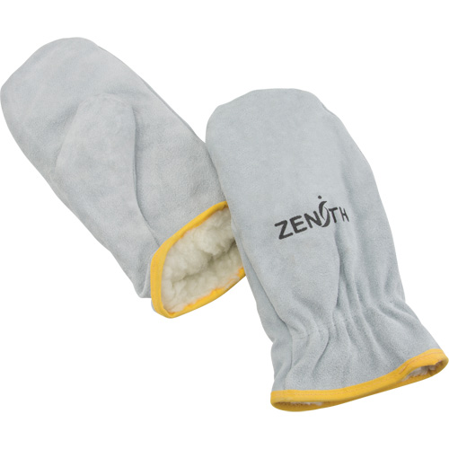 Mitaines dhiver en grain fendu doubl&eacute;es de boa, Taille Taille unique, Mitaine Distribution Élite MP