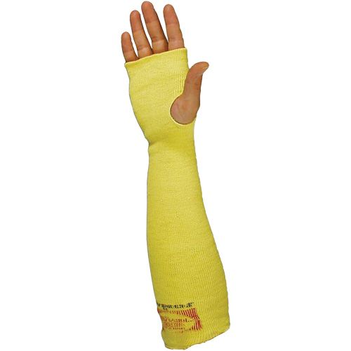 Manchons avec trou pour pouce, Kevlar, 22", ANSI/ISEA 105 niveau 3/EN 388 niveau 3, Jaune Distribution Élite MP