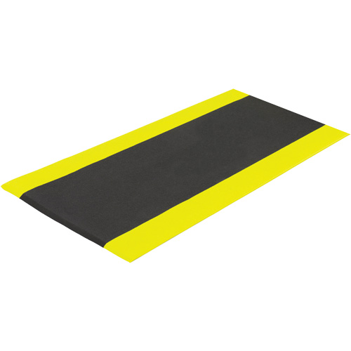 Airsoft Anti-Fatigue Mat, Pebbled, 3' x 5' x 3/8", Black/Yellow, PVC Sponge Distribution Élite MP
