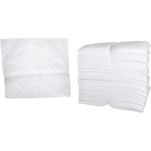 Feuilles absorbantes p&eacute;trochimiques, Huile seulement, 19" x 17", 38,7 gal. d'absorption Distribution Élite MP
