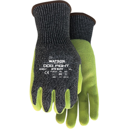 Gants r&eacute;sistant &agrave; la coupe Stealth Dog Fight, Taille Moyen, Rev&ecirc;tement Nitrile, Enveloppe en Fibre de verre/PEHP/Nylon/Acier inoxydable, ASTM ANSI niveau A5 Distribution Élite MP