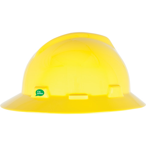 V-Gard&reg; GREEN Slotted Full Brim Hard Hat, Meets CSA Type 1, Ratchet Suspension Distribution Élite MP