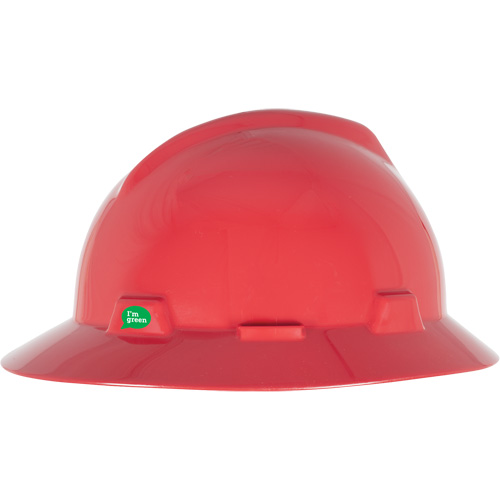 V-Gard&reg; GREEN Slotted Full Brim Hard Hat, Meets CSA Type 1, Ratchet Suspension Distribution Élite MP