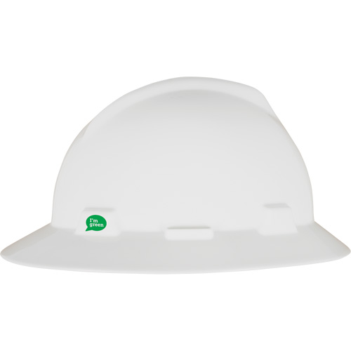 Casque de s&eacute;curit&eacute; &agrave; bord complet V-Gard GREEN avec fentes, R&eacute;pond aux normes CSA type 1, Suspension Rochet Distribution Élite MP