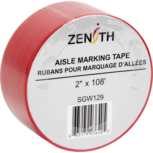 Ruban pour marquage d'all&eacute;es, 2" x 108', PVC, Rouge Distribution Élite MP
