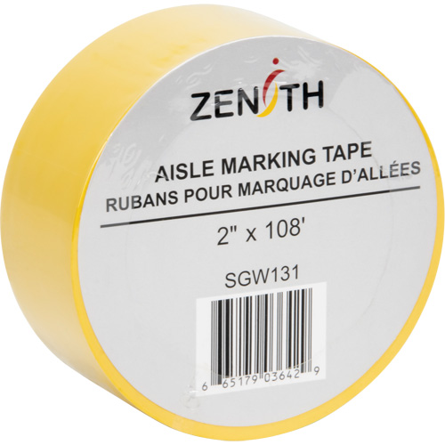 Ruban pour marquage d'all&eacute;es, 2" x 108', PVC, Jaune Distribution Élite MP