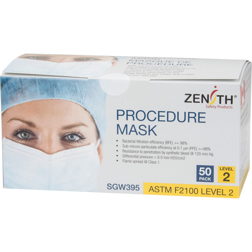 Masques d'intervention jetables, ASTM F2100 Niveau 2, Classe 1 Distribution Élite MP