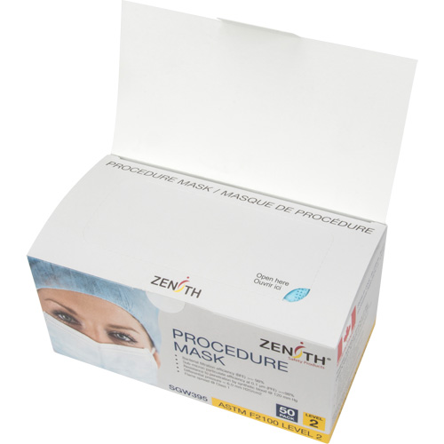 Masques d'intervention jetables, ASTM F2100 Niveau 2, Classe 1 Distribution Élite MP