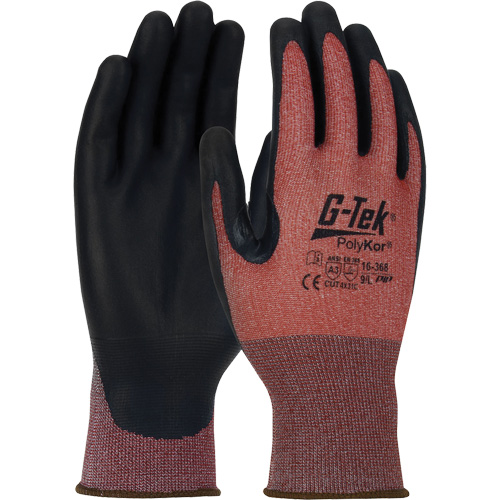 Gants r&eacute;sistants aux coupures G-Tek PolyKor X7 Neuroma, Taille Petit, Calibre 18, Rev&ecirc;tement Polyur&eacute;thane, Enveloppe en Poly&eacute;thyl&egrave;ne, ASTM ANSI niveau A3/EN 388 niveau C Distribution Élite MP