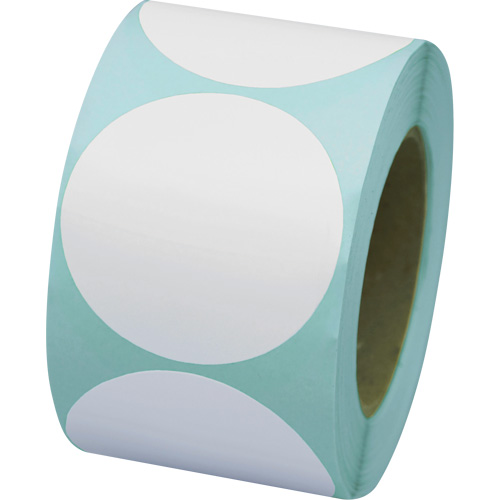 Pastilles de marquage color&eacute;es, Cercle, 3" lo x 3" la, Blanc, Vinyle Distribution Élite MP