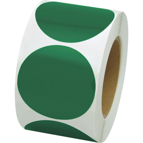 Coloured Marking Dots, Circle, 3" L x 3" W, Green, Vinyl Distribution Élite MP