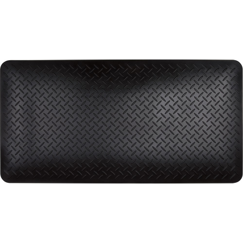 Tapis antifatigue, Losange, 1-2/3' x 3-1/4' x 3/4", Noir, Polyur&eacute;thane Distribution Élite MP