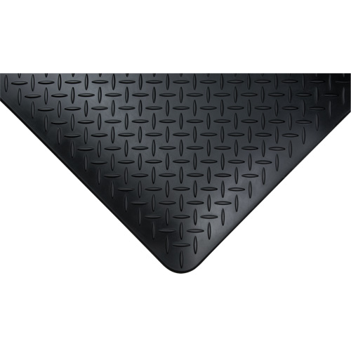 Tapis antifatigue, Losange, 1-2/3' x 3-1/4' x 3/4", Noir, Polyur&eacute;thane Distribution Élite MP