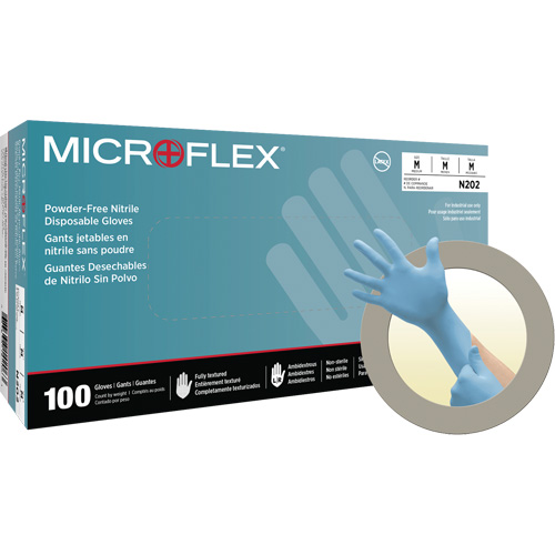 N20 Disposable Gloves, Small, Nitrile, 4.7-mil, Powder-Free, Blue Distribution Élite MP