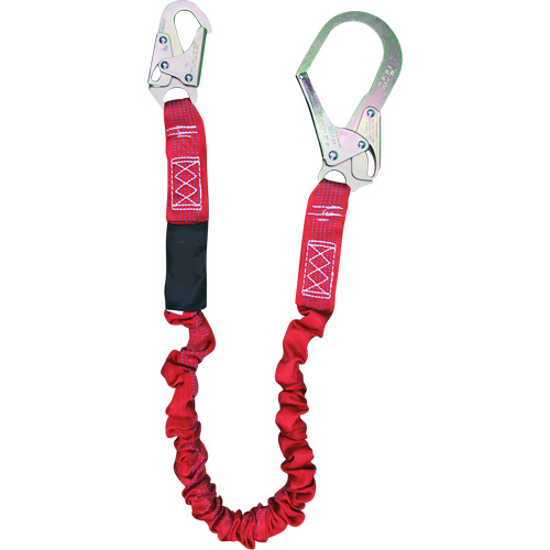 Longe amortisseuse interne ShockSorb, 6', Point d'ancrage &agrave; Crochet d'armature, Crochet mousqueton aux jambes, Polyester Distribution Élite MP