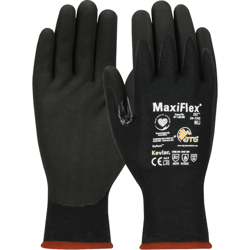 Gants compatibles avec les &eacute;crans tactiles ATG MaxiFlex Cut, Taille T-petit, Calibre 15, Rev&ecirc;tement Mousse de nitrile, Enveloppe en Polyester/Kevlar, ASTM ANSI niveau A4/EN 388 niveau 3/EN 388 niveau D Distribution Élite MP