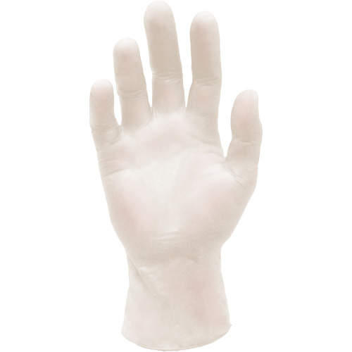 Gants d'examen m&eacute;dical synth&eacute;tiques extensibles, Grand, Vinyle, 5 mils, Sans poudre, Blanc, Classe 2 Distribution Élite MP