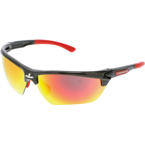 Dominator DM3 Series Safety Glasses, Orange Mirror Lens, Anti-Fog/Anti-Scratch, ANSI Z87+ Distribution Élite MP