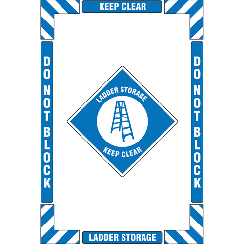 "Ladder Storage" Floor Marking Kit, Adhesive, English with Pictogram Distribution Élite MP