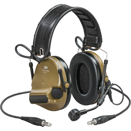 Casque VI NIB avec deux fils de sortie et rail arc Peltor ComTac, Style Bandeau, 23 dB Distribution Élite MP
