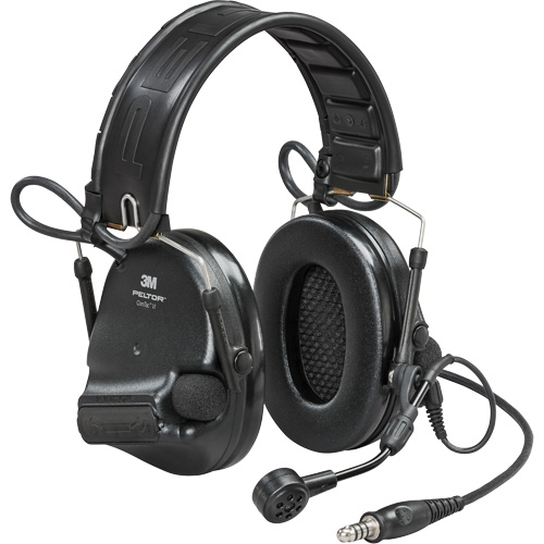 Casque VI NIB avec fils de sortie unique et rail arc Peltor ComTac, Style Bandeau, 23 dB Distribution Élite MP